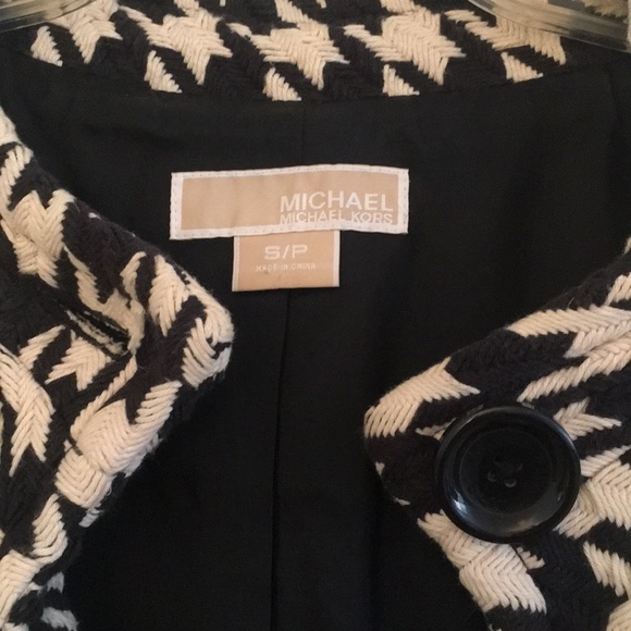 Michael Kors Houndstooth swing jacket sz S - Picture 3 of 8